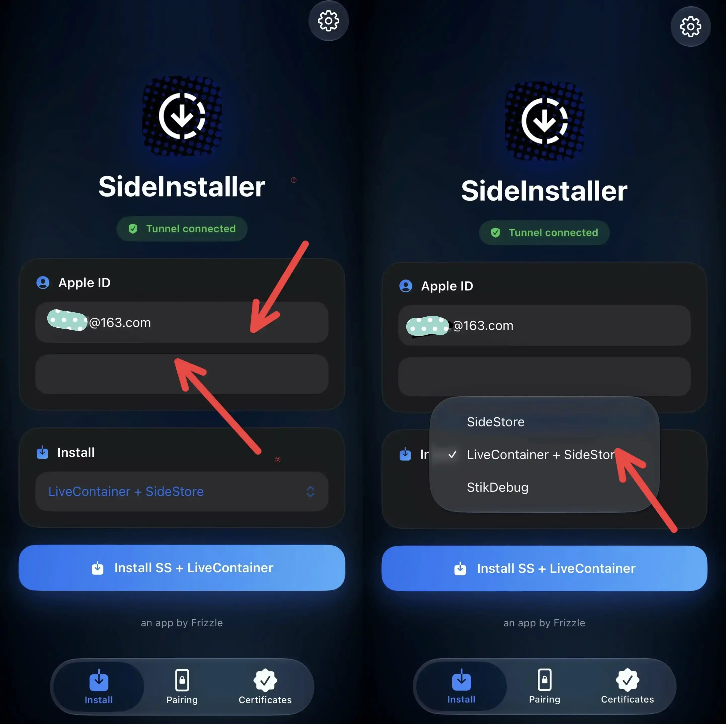 install SS +livecontainer